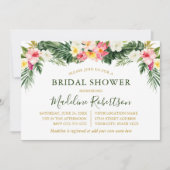 Waterverf Tropische Floral Vrijgezellenfeest Green Kaart (Voorkant)