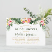 Waterverf Tropische Floral Vrijgezellenfeest Green Kaart (Staand voorkant)