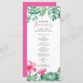 Waterverf Tropische Floral Weddenrenroute (Voorkant / Achterkant)