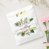 Waterverf Tropische Floral Wedding Bedankzakje (Gezegeld)
