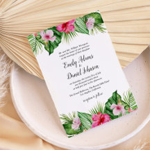 Waterverf Tropische Floral Wedding