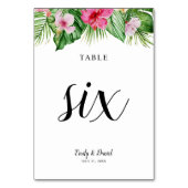 Waterverf Tropische Floral Wedding Kaart (Voorkant)