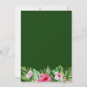 Waterverf Tropische Floral Wedding Save The Date (Achterkant)