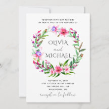 Waterverf tropische florale bruiloft. Hawaï bloeme