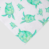 Waterverf tropische florale schildpadden waterverf tissuepapier (Detail)