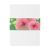 Waterverf tropische foliage Wedding op maat Uitnodigingen Wikkel (Achterkant Voorbeeld)