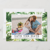 Waterverf Tropische foto opslaan datum Save The Date (Voorkant)