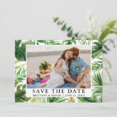 Waterverf Tropische foto opslaan datum Save The Date (Staand voorkant)