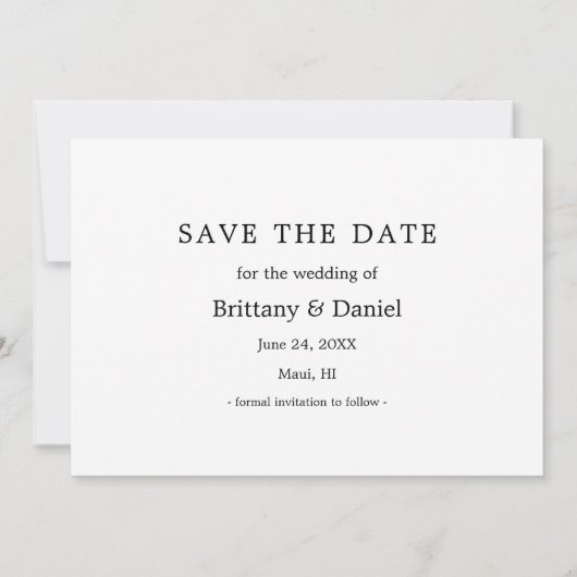 Waterverf Tropische foto opslaan datum Save The Date (Achterkant)