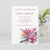 Waterverf Tropische gelukzaligheid bruiloft diner  Kaart (Staand voorkant)