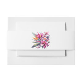 Waterverf Tropische gelukzaligheid-bruiloft- Uitnodigingen Wikkel