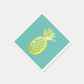 Waterverf Tropische Geometrische Ananas Servet (Hoek)