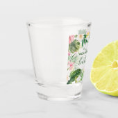 Waterverf Tropische groen Floral Beach House Shot Glas (Links)