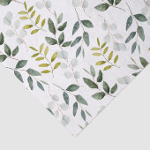 Waterverf Tropische groene bladeren Natuur Patroon Tissuepapier (Detail)