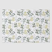 Waterverf Tropische groene bladeren Natuur Patroon Tissuepapier (Voorkant)