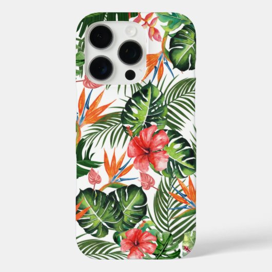Waterverf Tropische Groene Bloemmotief Case-Mate iPhone Case (Achterkant)