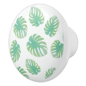Waterverf Tropische Groene Monstera Bladeren Keramische Knop (Rechts)