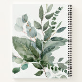 Waterverf tropische groene salie bladeren te doen  notitieboek (Achterkant)