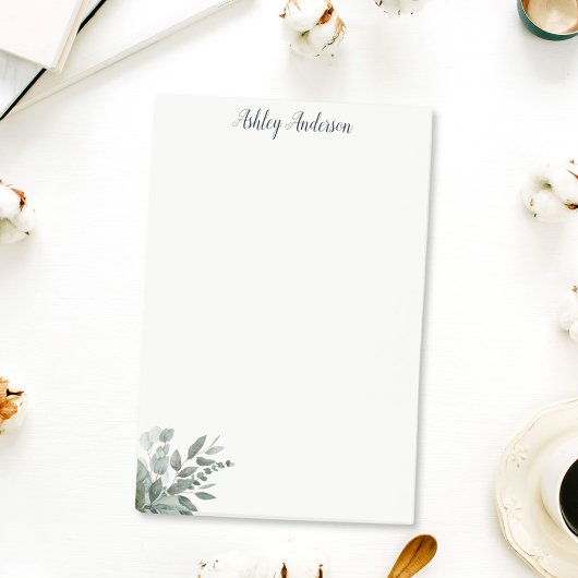 Waterverf tropische groene salie eucalyptus blader post-it® notes