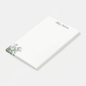 Waterverf tropische groene salie eucalyptus blader post-it® notes (Schuin)