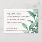 Waterverf Tropische groenerbruiloft die goed wil Informatiekaartje (Voorkant)