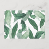 Waterverf Tropische groenerbruiloft die goed wil Informatiekaartje (Achterkant)