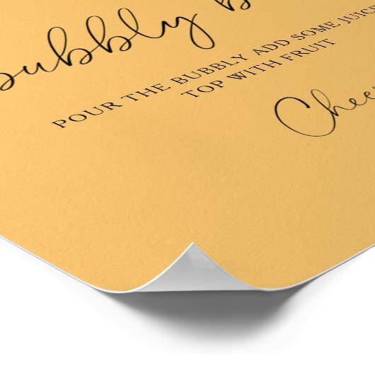 Waterverf tropische handpalmen - bubbly bar poster (Hoek)