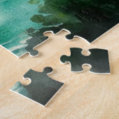 Waterverf tropische Hawaii. Natuur zeestrand Legpuzzel (Zijkant)