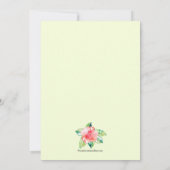 Waterverf Tropische Hibiscus Birthday Invites (Achterkant)