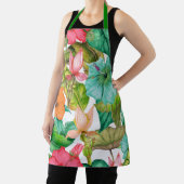 Waterverf Tropische Hibiscus Floral Pattern Schort (Insitu)