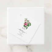 Waterverf Tropische Hibiscus Zomerbruiloft Bedankjes Labels (In situ)