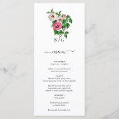 Waterverf Tropische Hibiscus Zomerbruiloft Menu (Voorkant)