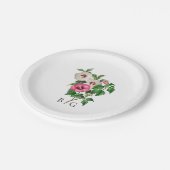 Waterverf Tropische Hibiscus Zomerbruiloft Papieren Bordje (Gekanteld)