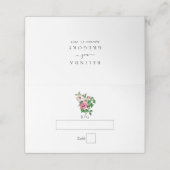 Waterverf Tropische Hibiscus Zomerbruiloft Plaatskaartje (Buitenkant ongevouwen)