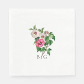 Waterverf Tropische Hibiscus Zomerbruiloft Servet (Voorkant)