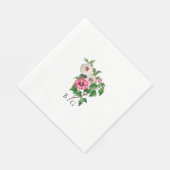 Waterverf Tropische Hibiscus Zomerbruiloft Servet (Hoek)