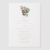 Waterverf Tropische Hibiscus Zomerbruiloft Vellum Uitnodigingen (Voorkant)