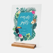 Waterverf Tropische Kaarten & Gifts Blauwgroen ID5 Acryl Bord (Hoek)