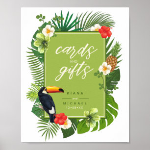 Waterverf Tropische Kaarten & Gifts Green ID577 Poster