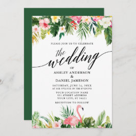 Waterverf Tropische kalligrafie Bindende GR Kaart