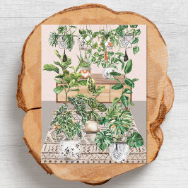 Waterverf Tropische kamerplanten Briefkaart