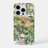 Waterverf Tropische kamerplanten iPhone Hoesje (Achterkant)