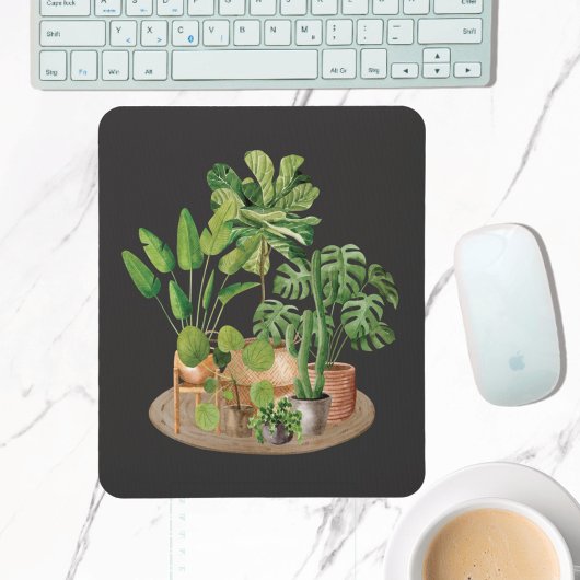 Waterverf Tropische kamerplanten Muismat