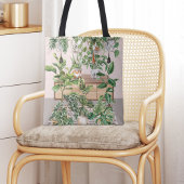 Waterverf Tropische kamerplanten Tote Bag