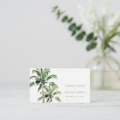 Waterverf Tropische kegel bomen bruiloft Plaatskaartje (Staand voorkant)