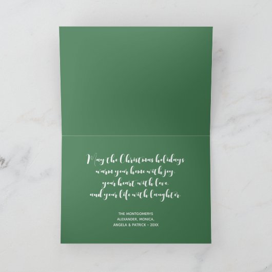 Waterverf Tropische kerstfoto Feestdagen Kaart (Binnen)