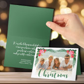 Waterverf Tropische kerstfoto Feestdagen Kaart