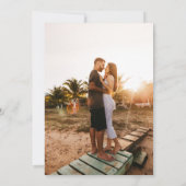 Waterverf Tropische Kleurrijke Roze Sinaasappel Bl Save The Date (Achterkant)