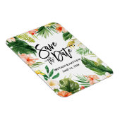 Waterverf Tropische koraalbloemen bewaren de datum Magneet (Rechterzijde)