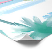 Waterverf tropische lagune poster (Hoek)
